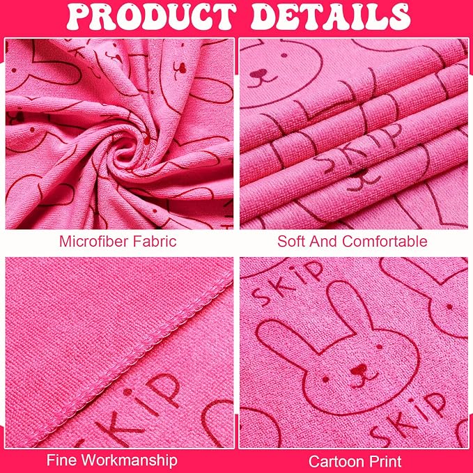 Peryiter 8 Pcs Dog Drying Towels Bulk 55'' x 28'' Pet Grooming Absorbent Microfiber Dog Bath Towels Quick Drying Puppy Bathing Towel for Small Medium Large Cats Pets Bathing Grooming(Pink)