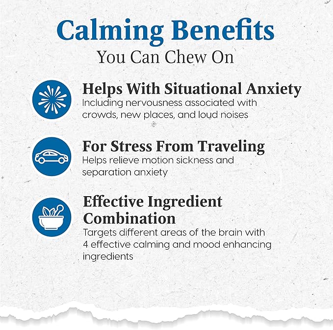 Ark Naturals Happy Traveler Calming Soft Chews for Dogs and Cats, 2 Pack