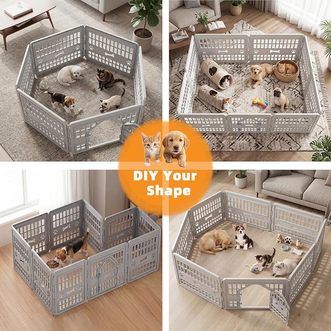 EFU Dog Playpen with Door, 24in 4 Panels