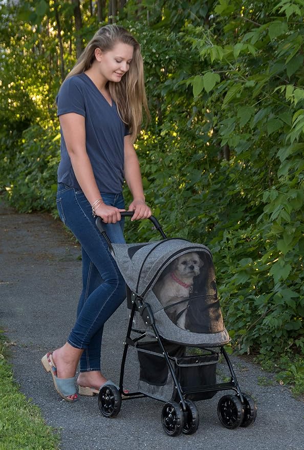 Pet Gear No-Zip Happy Trails Lite Pet Stroller - Dark Platinum