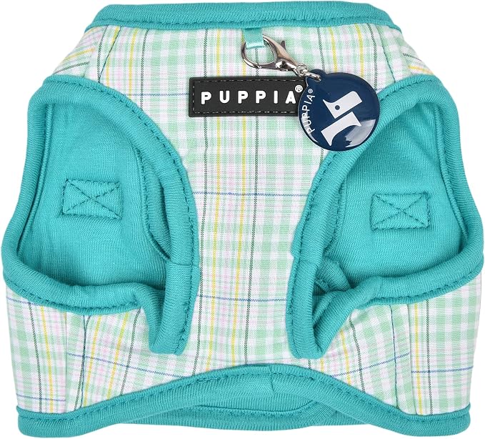 Puppia Luke Step-in Vest Dog Harness No Choke No Pull Walking Training for Small and Medium Dog - Aqua - S