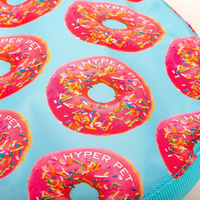 Hyper Pet Flippy Flopper Flying Disc Soft Dog Toy, 9 Inches, Donut Design | Safe on teeth for all breeds, stays on the water surface for pool and lake fetch games, keeps pups leaping and chasing daily
