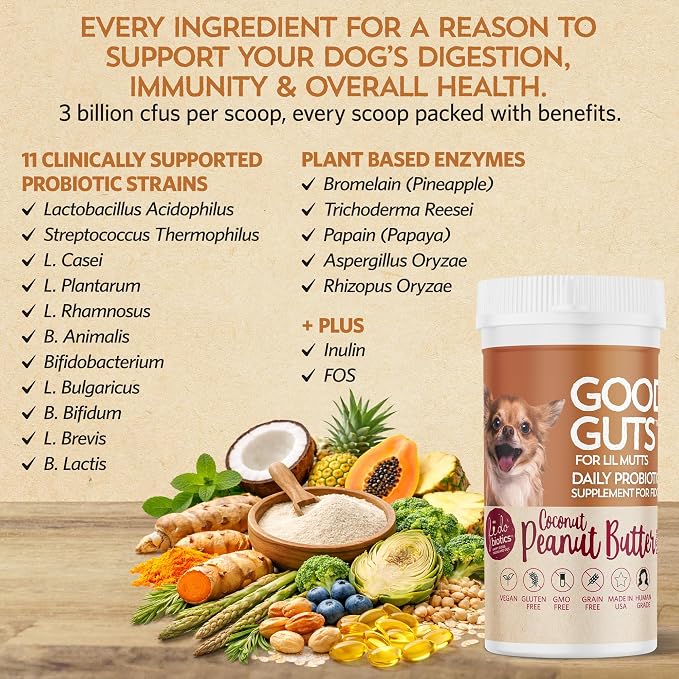 Fidobiotics Good Guts Probiotics for Small Dogs, Pack of 2