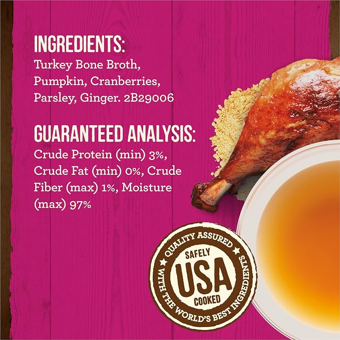 Merrick Grain-Free Bone Broth for Dogs & Cats - Turkey, 16oz (Pack of 3)