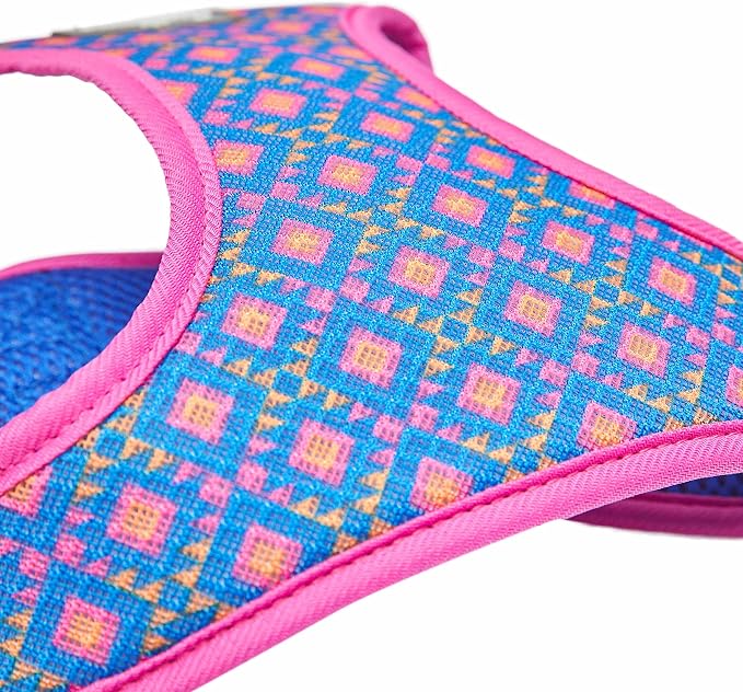 Blueberry Pet Southwestern Tribal Lozenges Navy Blue Dog Harness Vest, S, Adjustable Harnesses for Small Dogs