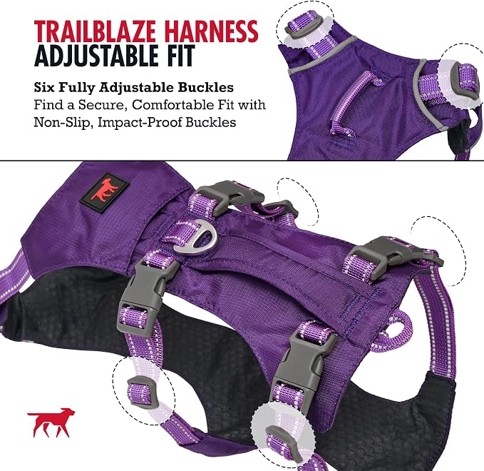 Tuff Pupper Escape Proof Dog Harness for Medium Dogs | No Pull Lightweight Adjustable Harness | No Escape Multifunctional Outdoor Pet Gear | Strong Durable Breathable | Secure Comfortable Fit