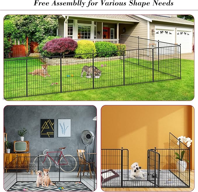 Dog Playpen with Door, 32in 24 Panels