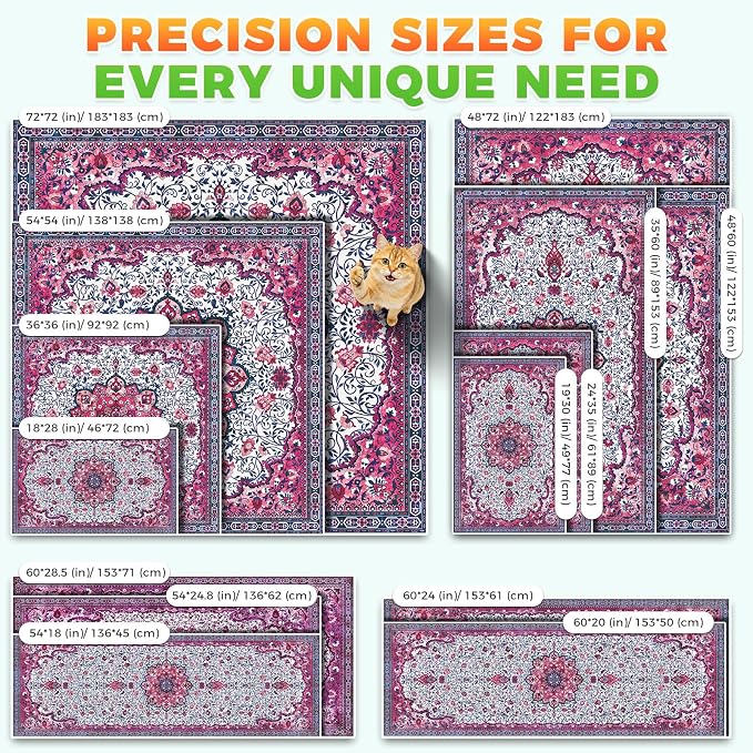 Hompet Cat Litter Mat 2 Pack, 19x30 Machine Washable Trapping Mats for Cats, Super Absorbent & Urine-Proof Cat Litter Box Mat for Floor, Waterproof & Non Slip Kitty Litter Rug
