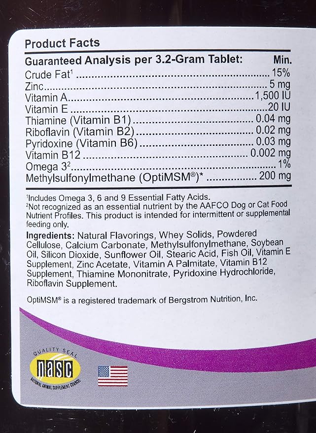 Kala Health Comfort DermGard Skin and Coat Supplement for Dogs, 150 Count
