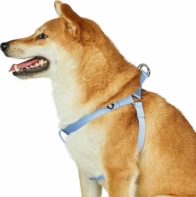 Blueberry Pet Essentials Step-in Dog Harness, Large Size | Adjustable Chambray Blue Vest | Classic Solid Nylon for Boy & Girl Dogs, Chest Girth 26"-39"