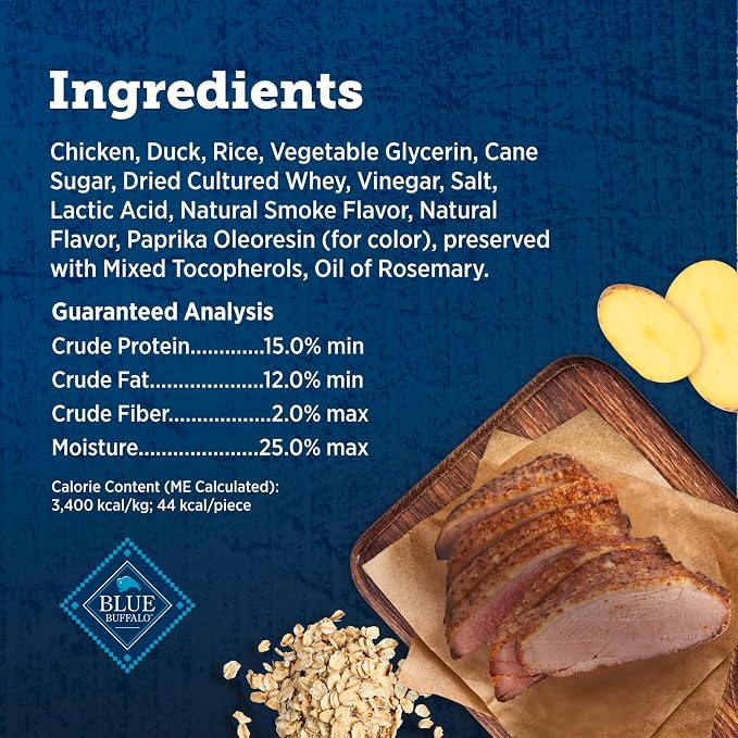 Blue Buffalo True Chews Premium Jerky Cuts Dog Treats, Made in the USA with Natural Ingredients, Chicken & Duck, 22-oz. Bag
