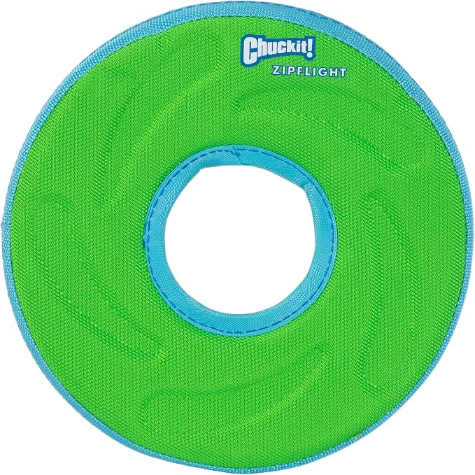 Chuckit! Amphibious ZipFlight Floating & Flying Disc Dog Toy, Medium, 8.5in, Assorted Colors