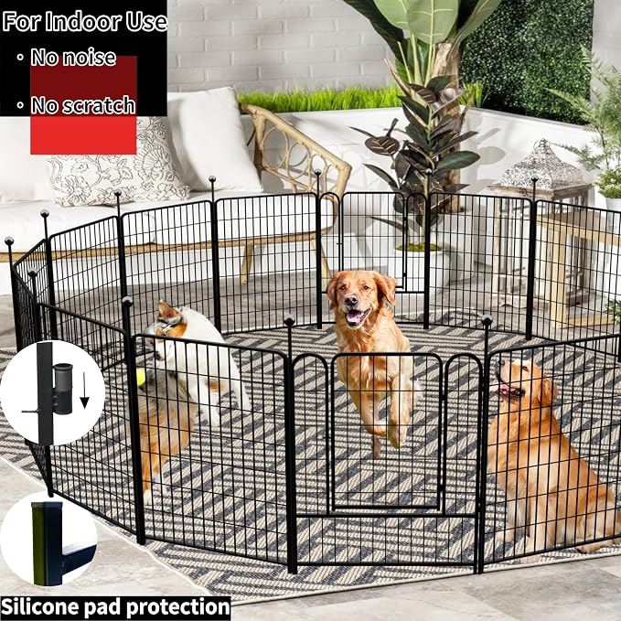Rustproof Dog Playpen Add-On Panels, 36in 4 Panels