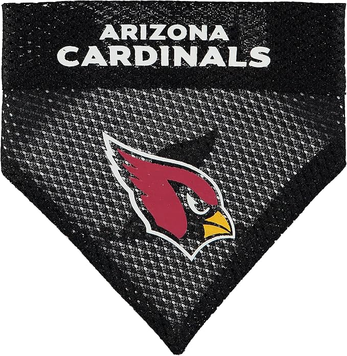 Pets First NFL DOG BANDANA - ARIZONA CARDINALS REVERSIBLE PET BANDANA. 2 Sided Sports Bandana with a PREMIUM Embroidery TEAM LOGO, Large/X-Large. - 2 Sizes & 32 NFL Teams available