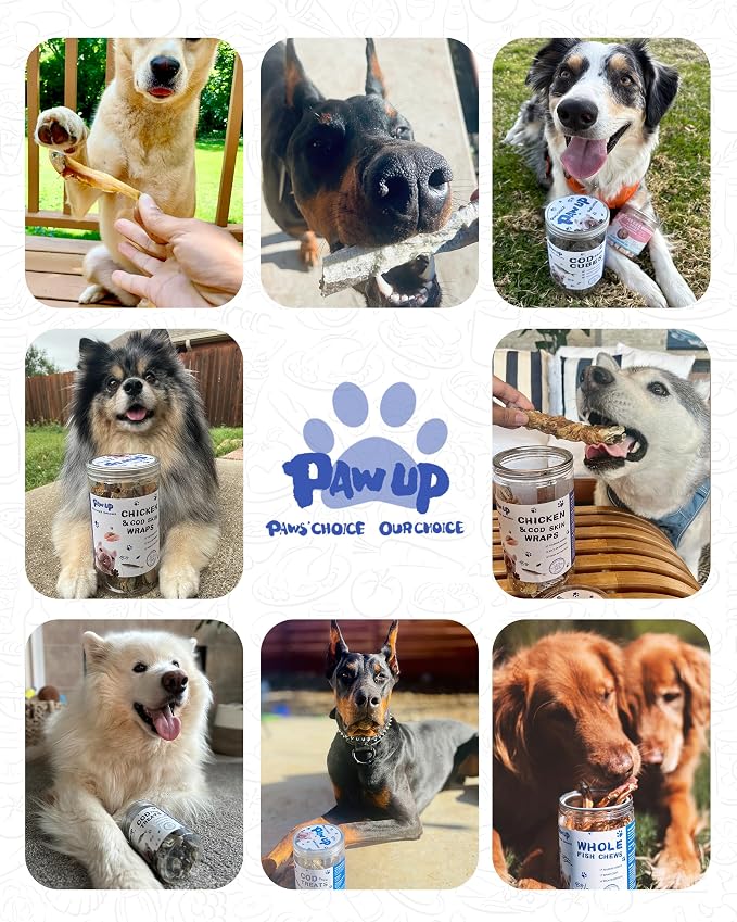 PAWUP Dried Whole Fish Dog Treats, High Protein Omega-3 Snacks