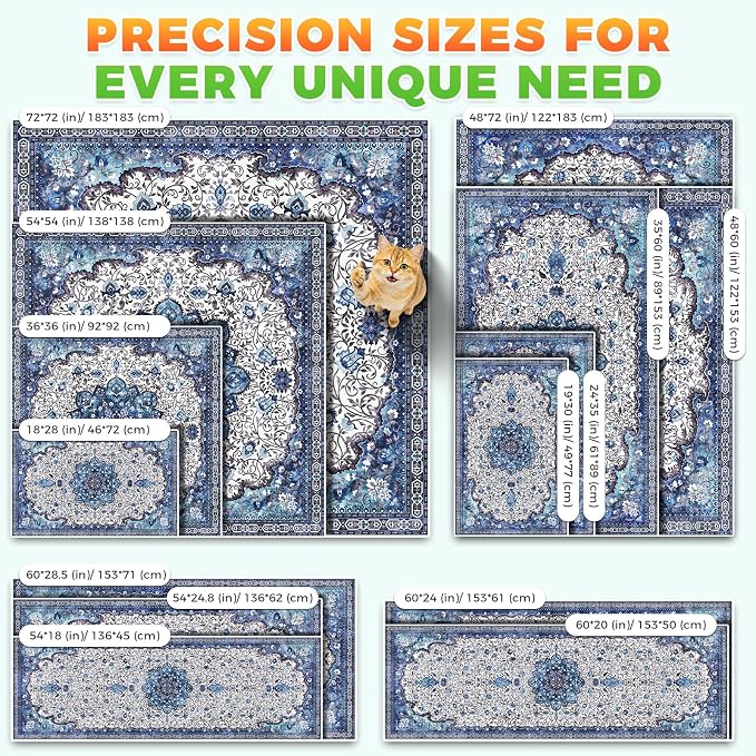 Hompet Cat Litter Mat 2 Pack, 36x36 Large Machine Washable Trapping Mats for Cats, Super Absorbent & Urine-Proof Cat Litter Box Mat for Floor, Waterproof & Non Slip Kitty Litter Rug