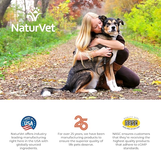 NaturVet VitaPet Senior Daily Vitamin Dog Supplements - 365 Ct | Full Spectrum of Vitamins & Minerals, Enhanced with Glucosamine for Added Joint Support, 365 Time Release Tablets