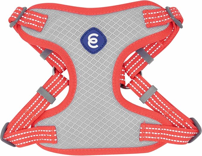 Blueberry Pet Essentials Back to Basics Reflective Dog Harness Vest, Fiery Red, Large, Adjustable Harnesses for Dogs