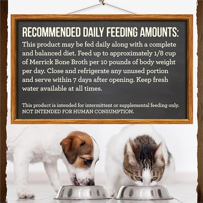 Merrick Grain-Free Bone Broth for Dogs & Cats - Turkey, 16oz (Pack of 3)