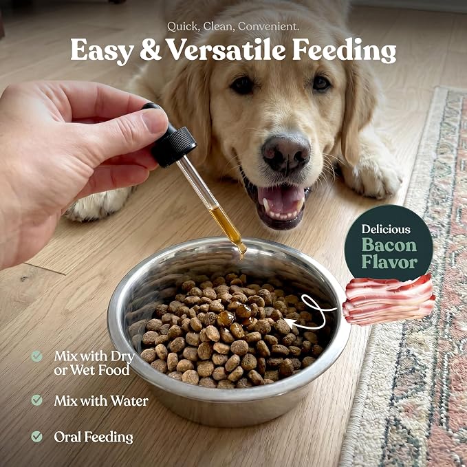 Premium Liquid Collagen for Dogs & Cats | 5 Types of Collagen (I, II, III, V, X) | Supports Skin, Coat, Hips, Joints, & Bones | Allergy and Itch Relief | Biotin, Hyaluronic Acid, Vitamin C