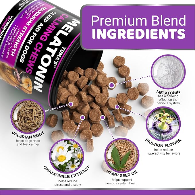 Melatonin for Dogs - 170 Chews - Melatonin Chews for Small and Large Dogs