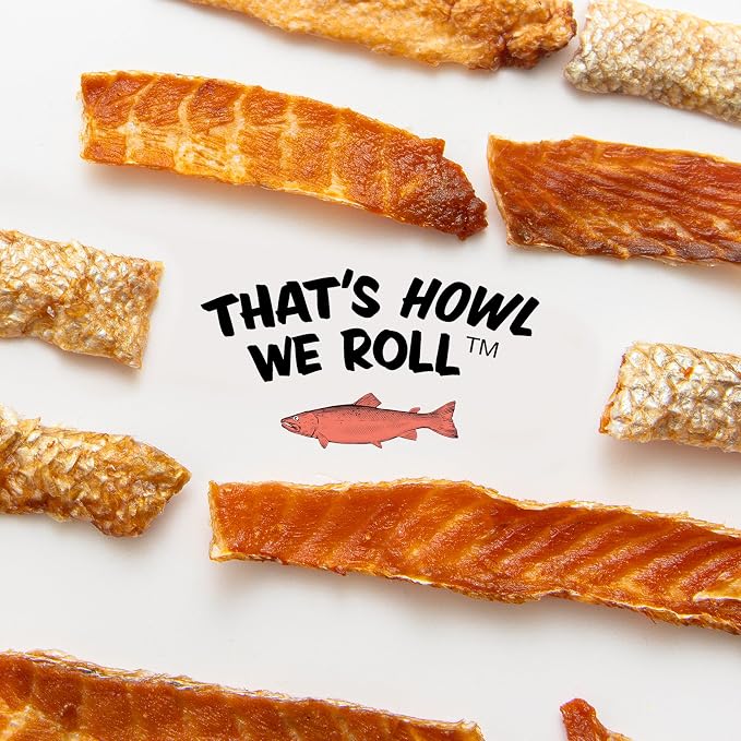 Polkadog Salmon Skin Dog Treats, Single Ingredient, Omega-3 Rich, 3oz