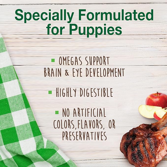 Nylabone Healthy Edibles Natural Puppy Chews Long Lasting Treats for Puppies, Lamb & Apple Flavor, Small/Regular (3 Count)