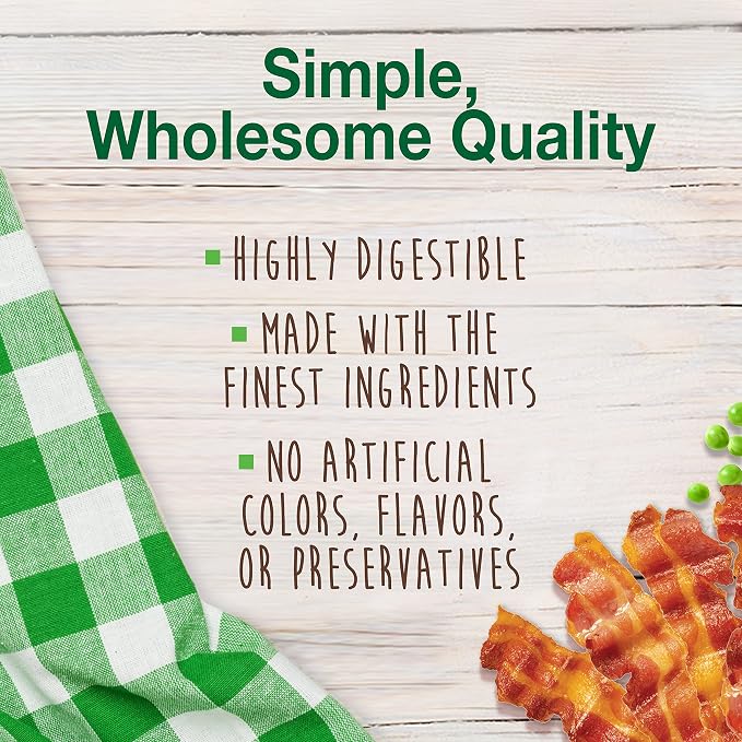 Nylabone Healthy Edibles Natural Dog Chews, Long Lasting Bones for Dogs, Bacon Flavor Dog Treats, Medium (1 Count)