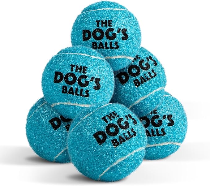 The Little Dog’s Balls Small Dog Tennis Balls 6-Pack Blue Floats in Water | Our fetch balls combine non-abrasive felt exterior and a thicker rubber core Durable Dog Toy for Outdoor Play & Training
