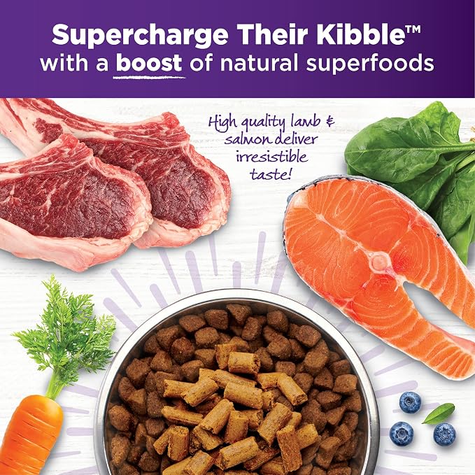 Wellness Bowl Boosters Tender Toppers Dog Food Topper for Small, Medium, and Large Breeds, Grain Free, Natural, Lamb and Salmon Recipe, 8 oz Bag