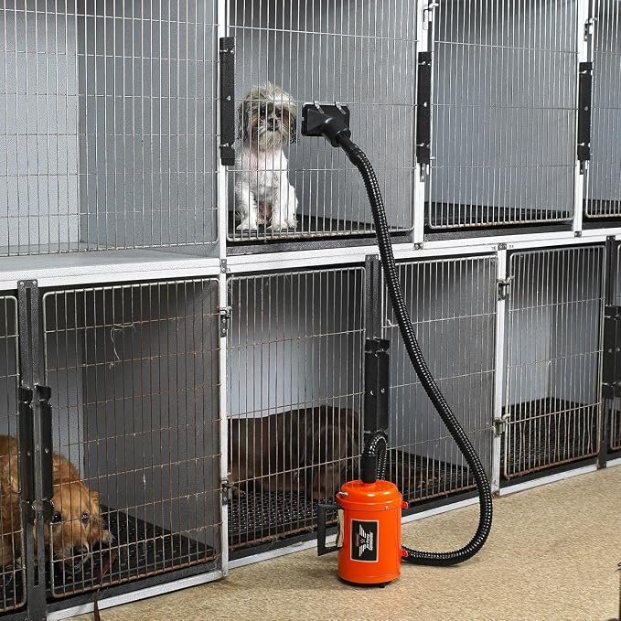 METROVAC AFTD-3: Air Force Commander 2-Speed Dryer - Orange | 4.0 HP | Professional Pet Grooming Blower | Made in USA