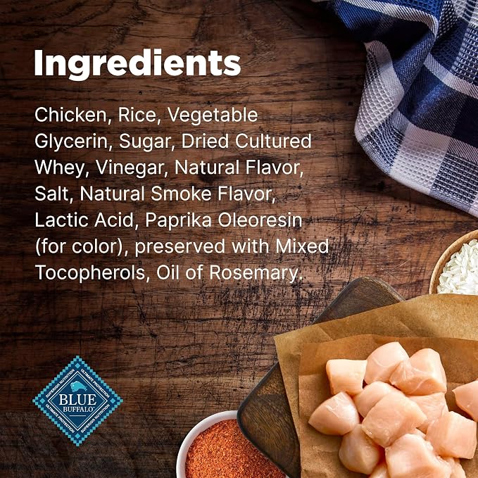 Blue Buffalo Nudges Jerky Cuts Dog Treats, Made in the USA with Natural Ingredients, Chicken, 10-oz Bag, (Pack of 6)