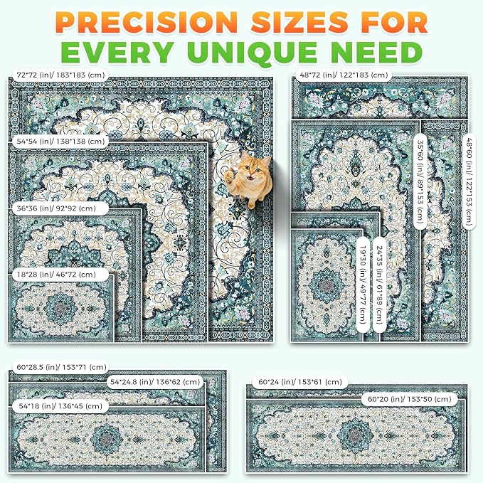 Hompet Cat Litter Mat 2 Pack, 24x36 Large Machine Washable Trapping Mats for Cats, Super Absorbent & Urine-Proof Cat Litter Box Mat for Floor, Waterproof & Non Slip Kitty Litter Rug