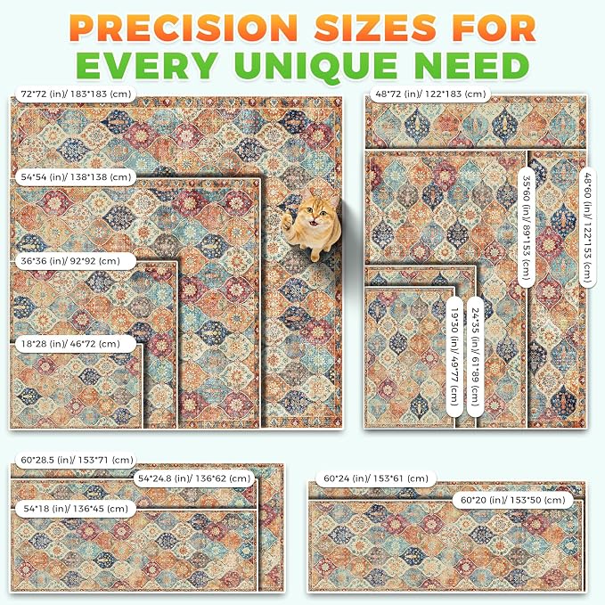 Hompet Cat Litter Mat 2 Pack, 28.5x60 Large Machine Washable Trapping Mats for Cats, Super Absorbent & Urine-Proof Cat Litter Box Mat for Floor, Waterproof & Non Slip Kitty Litter Rug
