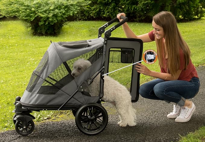 Pet Gear No-Zip Excursion Pet Stroller - Dark Platinum
