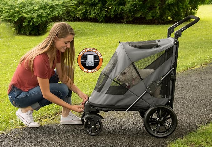 Pet Gear No-Zip Excursion Pet Stroller - Dark Platinum